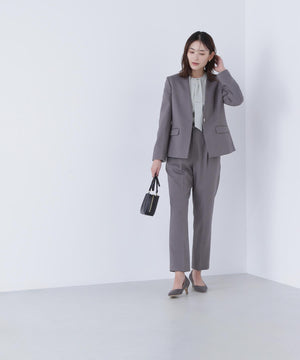 ウーステッドライクツイル SETUP ノーカラージャケット