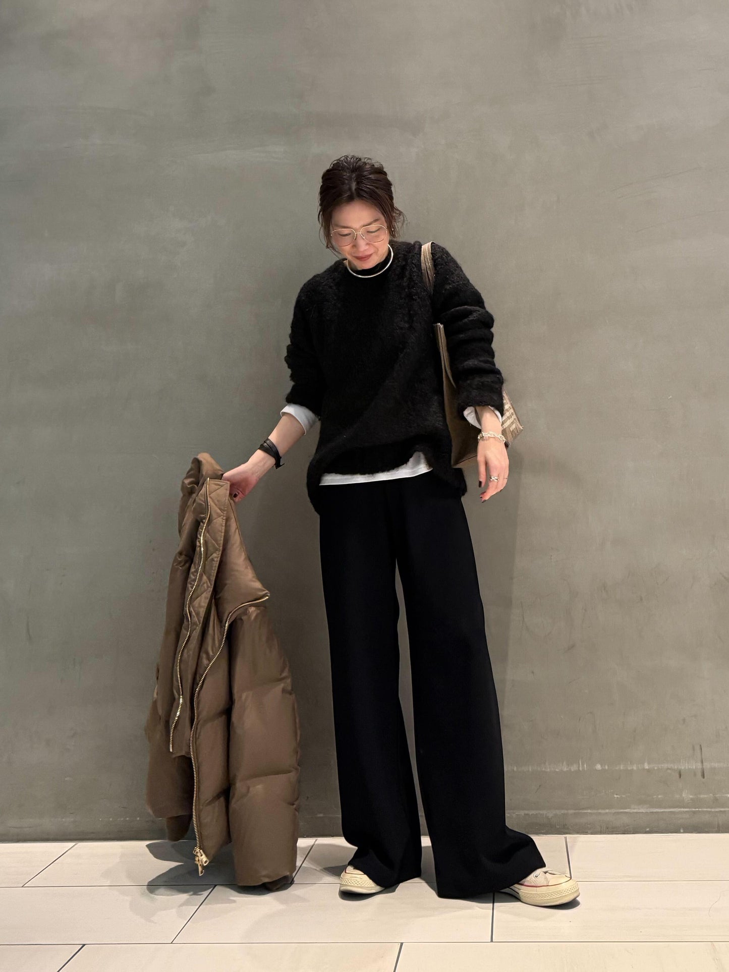 バンディングイージーワイドパンツ