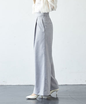 サマーウール混ワイドパンツ