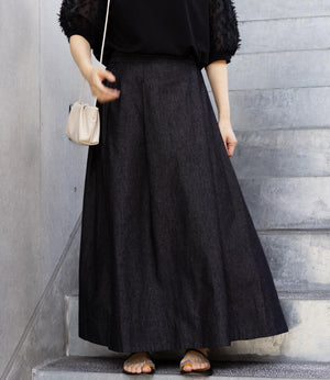 グレースフレアタックデニムスカート