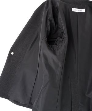 ウーステッドライクツイル SETUP ノーカラージャケット