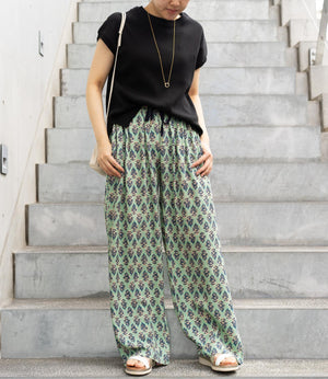 ボタニカルプリントイージーサマーパンツ