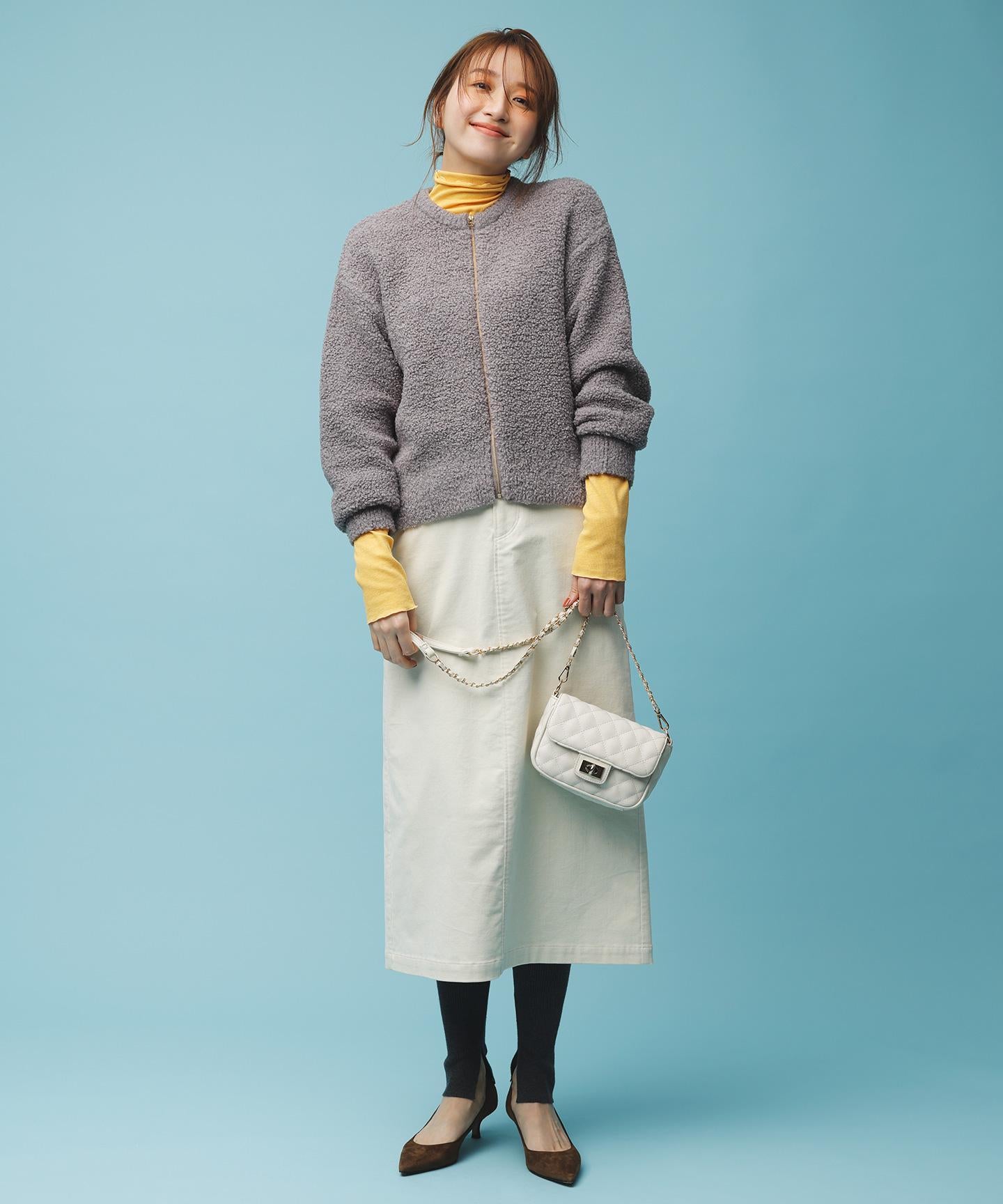 コットンカシミヤ タートルネックカットソー