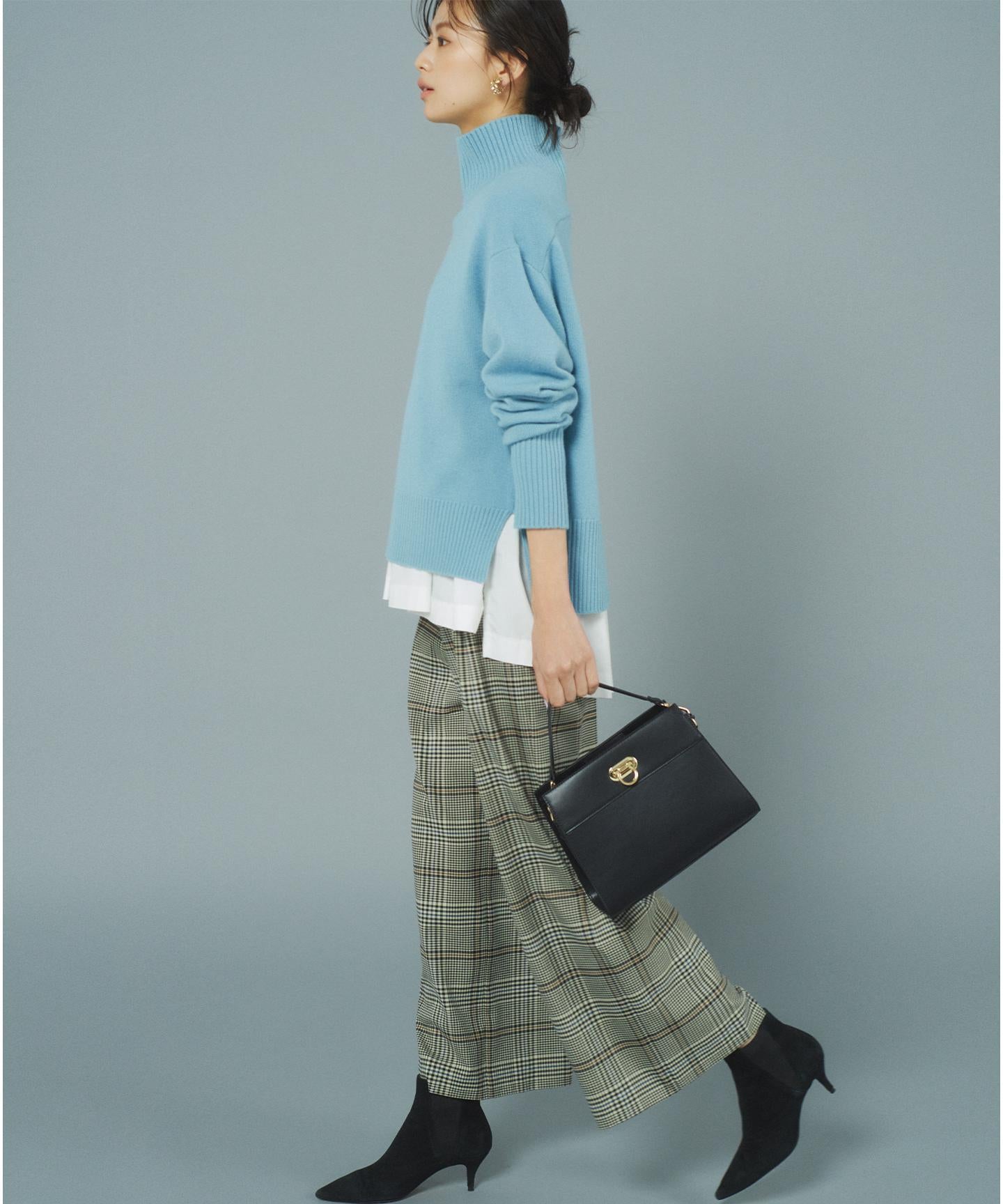 ウールカシミヤミックス ロールネック ニット