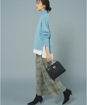 ウールカシミヤミックス ロールネック ニット