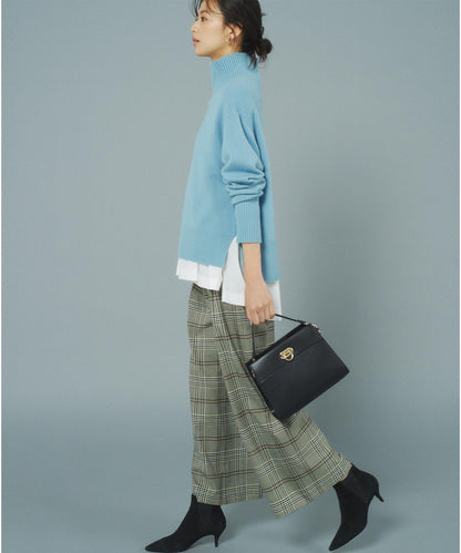 ウールカシミヤミックス ロールネック ニット