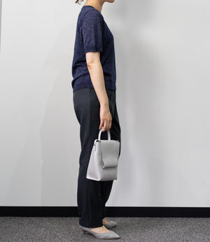 ラメニットハーフスリーブトップス