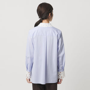 エンブロイダリー カラー シャツ ‐ウォッシャブル‐