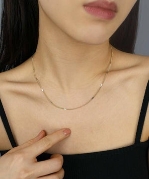 オーバルチェーンツインネックレス