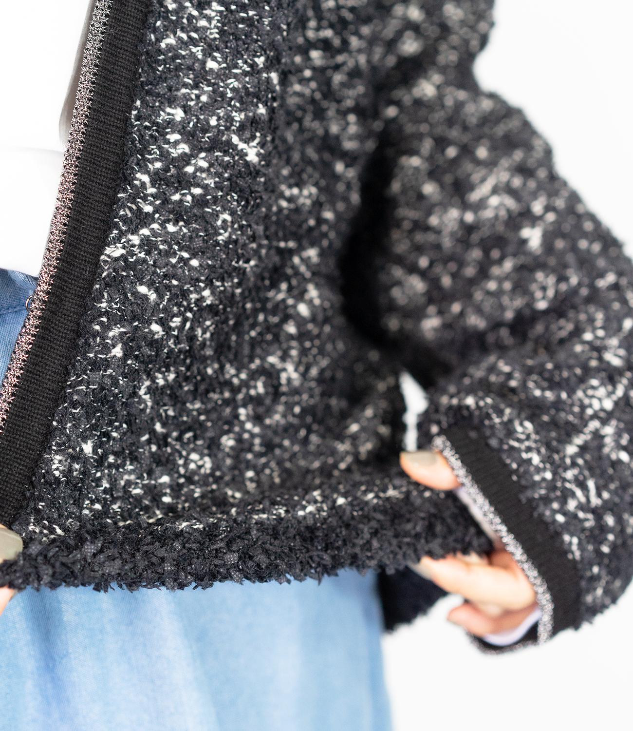 ファンシーヤーンVネックニットコーディガン