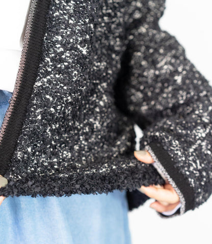 ファンシーヤーンVネックニットコーディガン