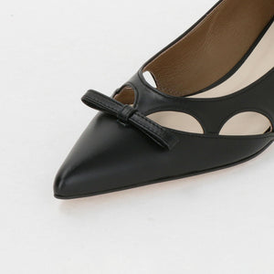 オープンアーチリボン パンプス35↑