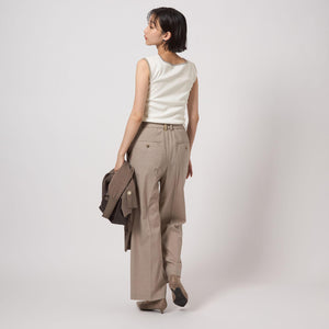 ブライトリブ フレンチスリーブ プルオーバー カットソー -制菌-