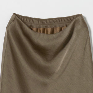 ポリエステルサテン マーメイドフレアスカート