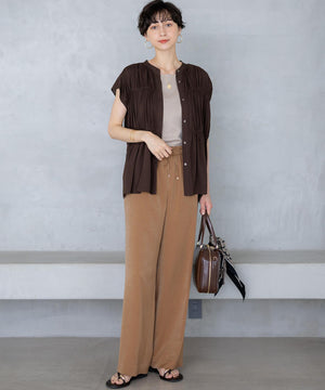 スエーディーサテン ワイド パンツ