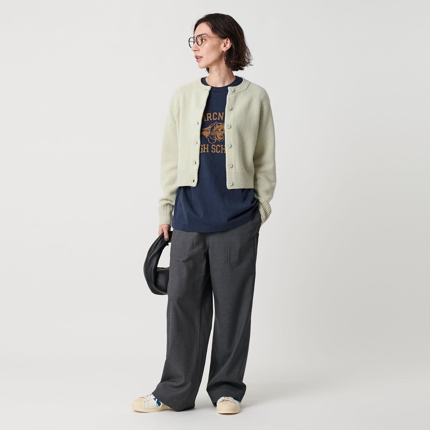 ウールニット ショートカーディガン