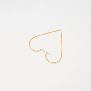 SILVER925 ゴールドプレーティング ハート ピアス