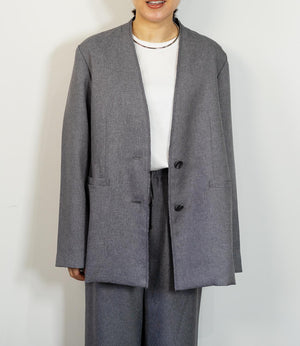 ツイードライクノーカラージャケット