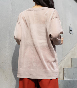 シアーVネックカーディガン