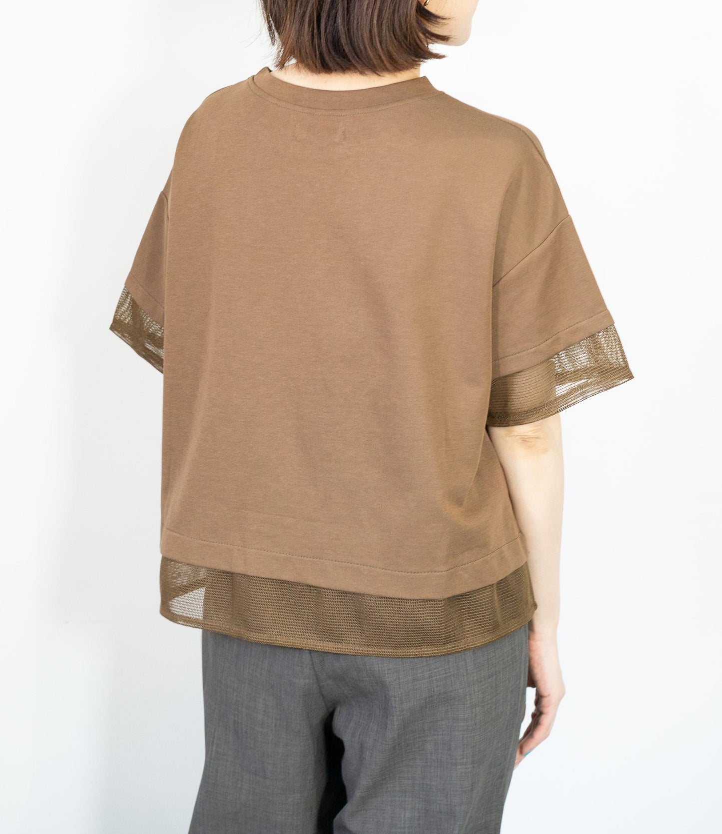 メッシュデザインTシャツ