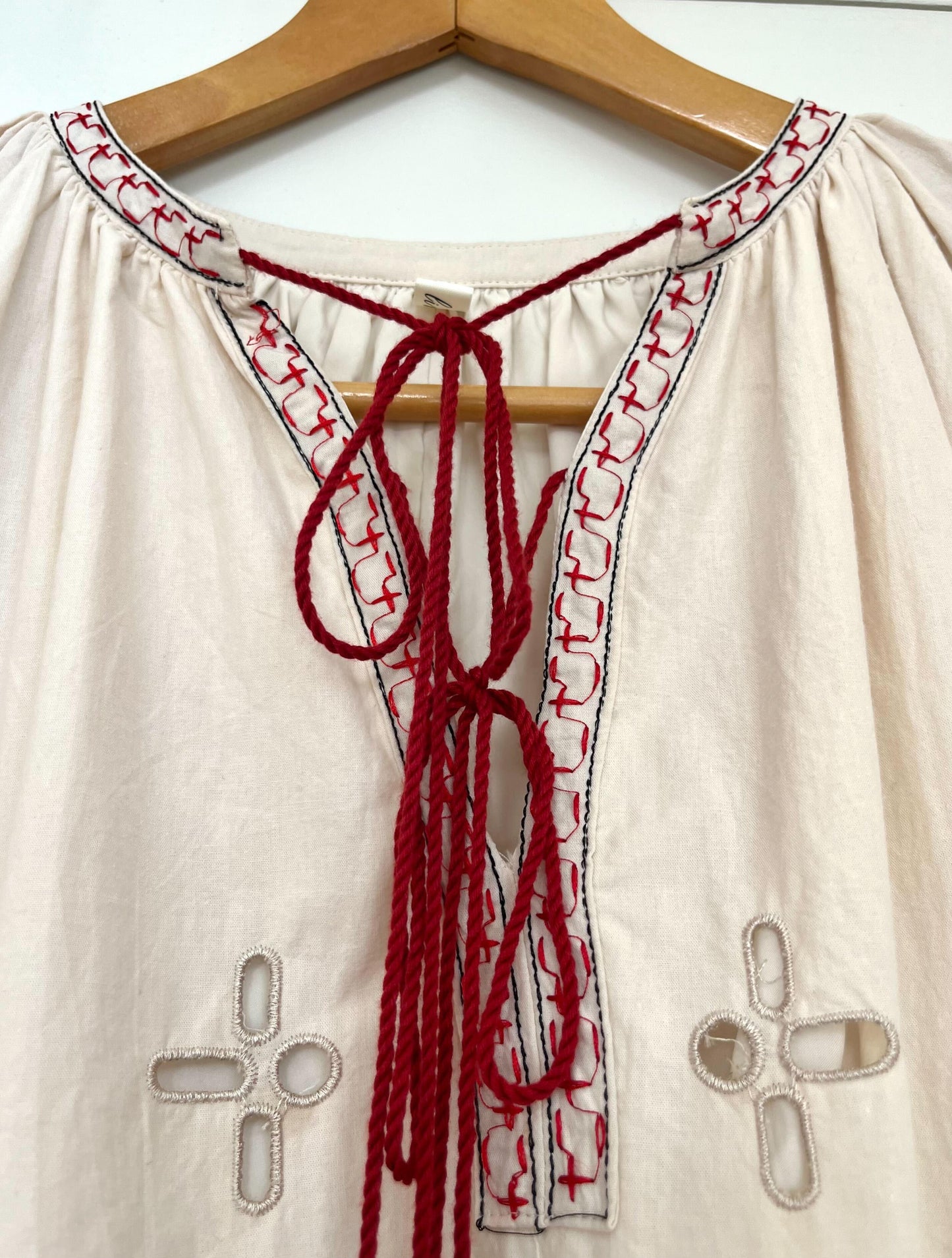 クルーエル刺繍ボヘミアンワンピース