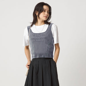 シアー フロッキー タンクトップ