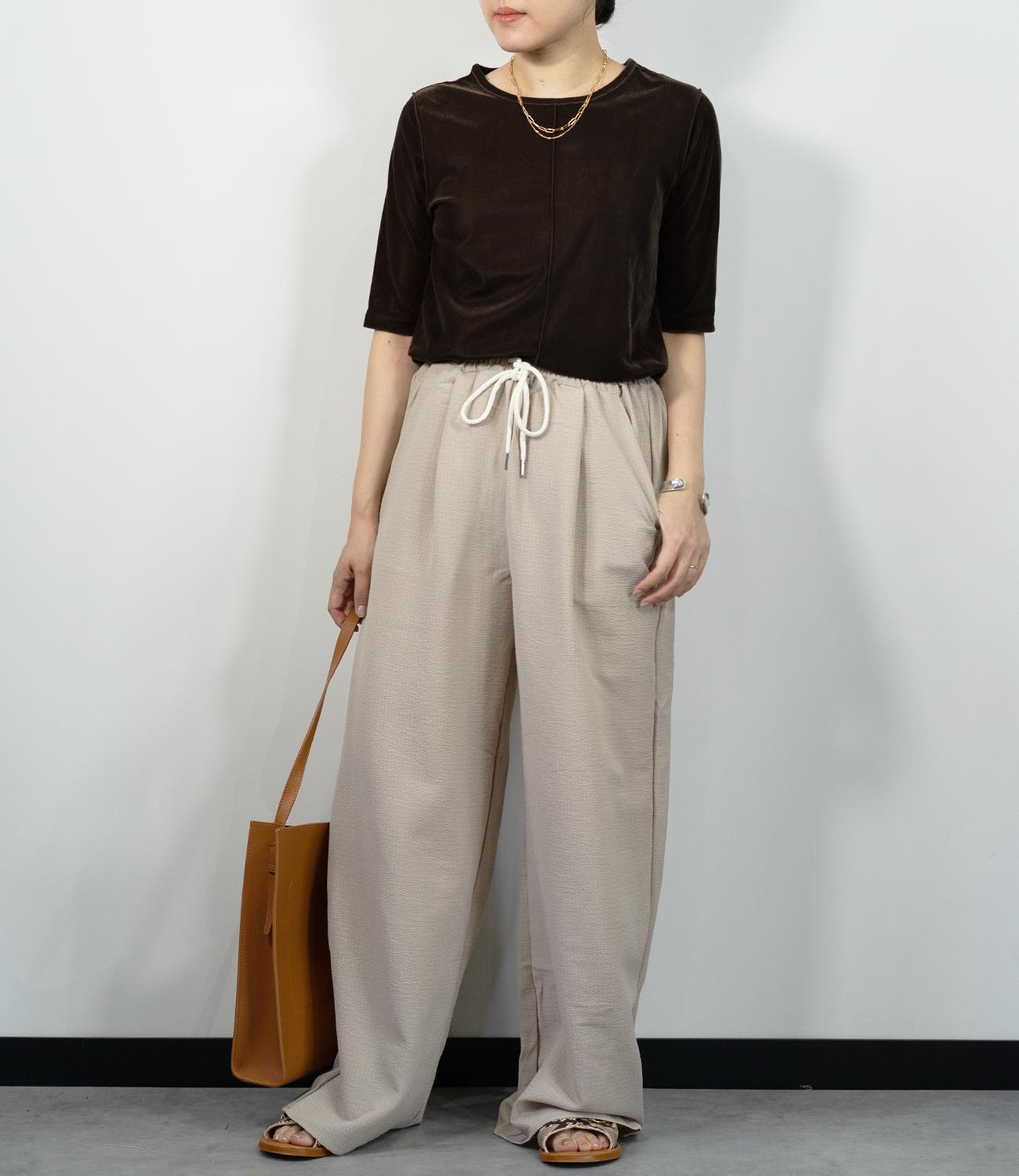 シアーベロア半袖トップス