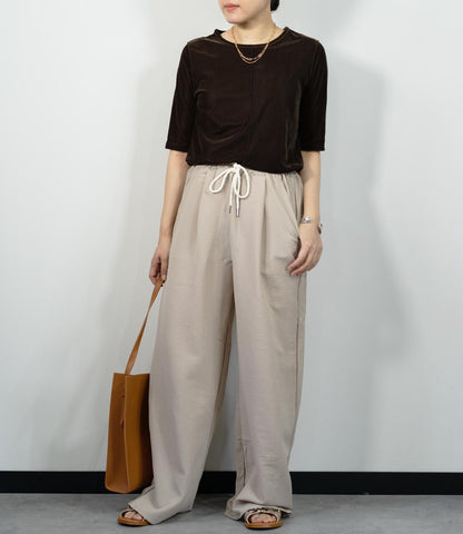 シアーベロア半袖トップス