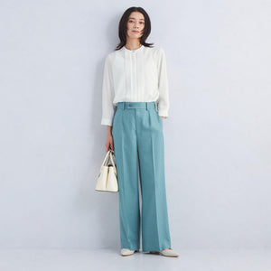 ピンタック 7分袖 ブラウス