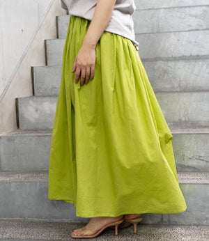 コットンキャンブリックギャザースカート