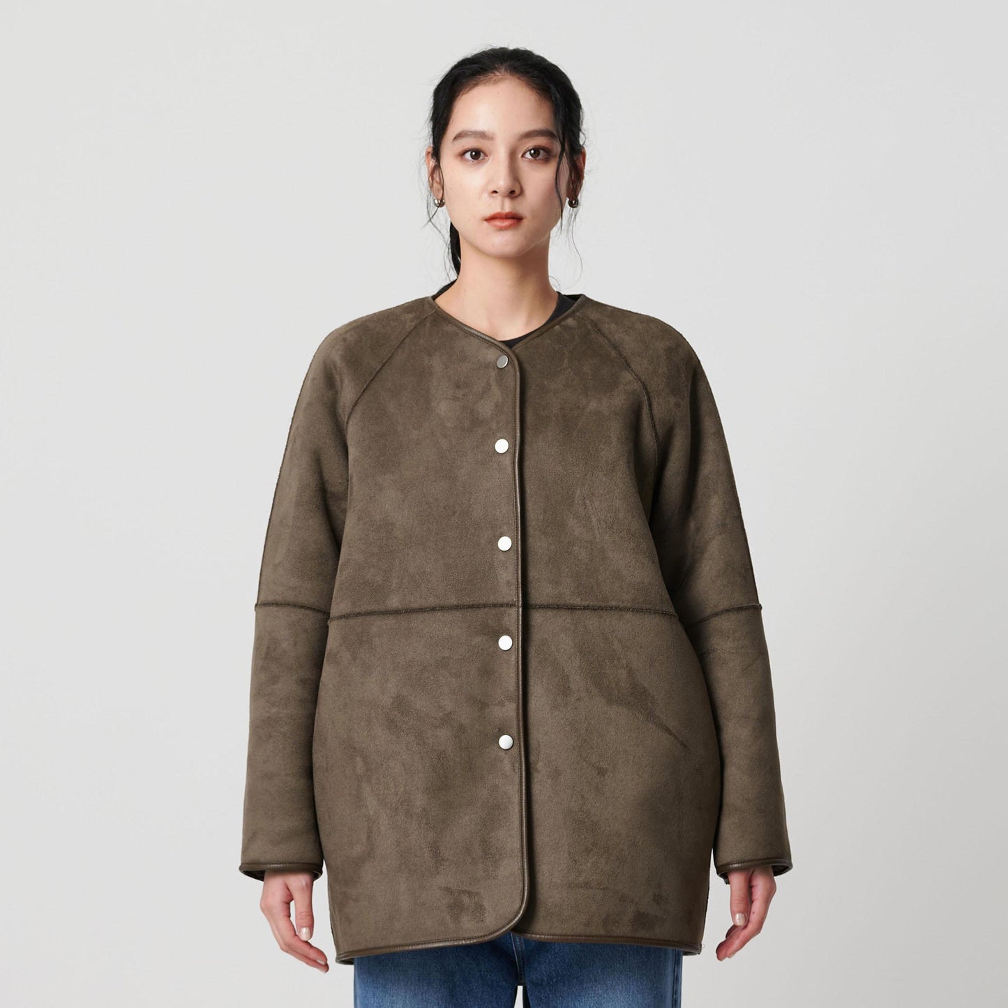 【WEB限定】ボア×フェイクムートン リバーシブルジャケット