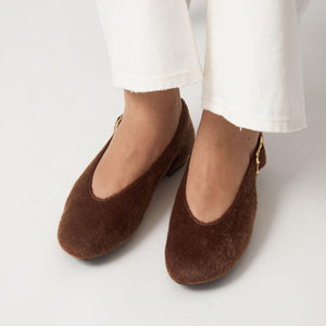 サイド バックル フラットシューズ