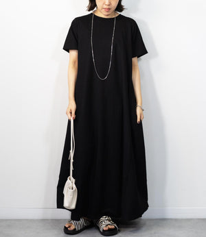 接触冷感フレアワンピース