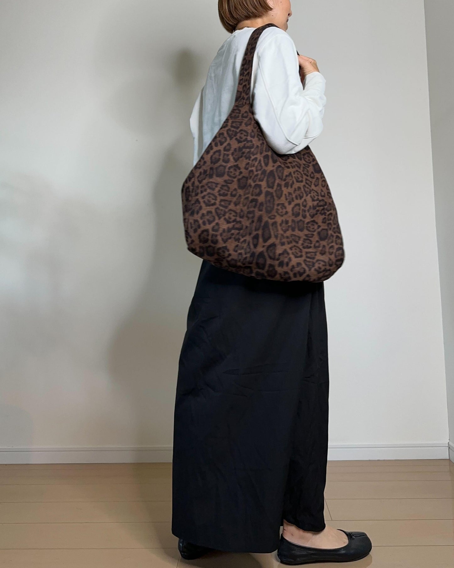 レオパード スエードショルダーバッグ