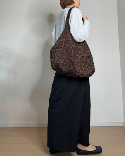 レオパード スエードショルダーバッグ