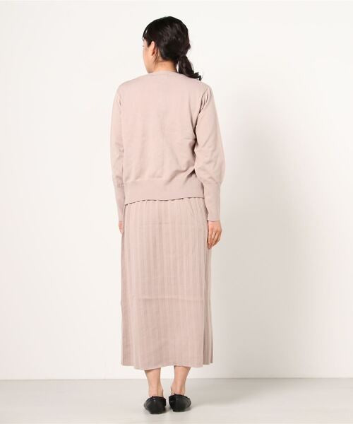 カーディガン＆プリーツワンピニットアンサンブル