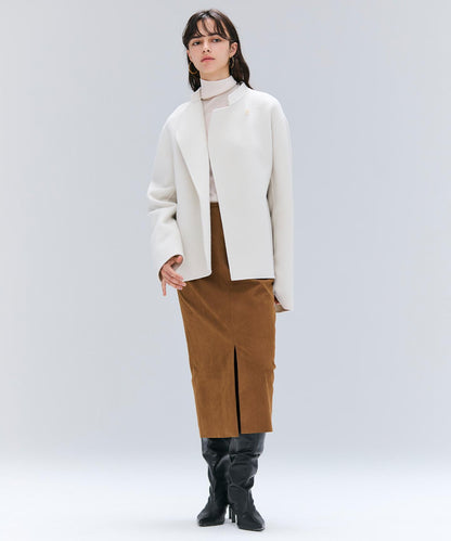 LA MONNAIE / バイカラーウールタートルニット