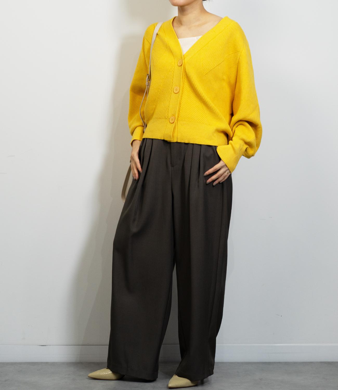 デザイン編みニットカーディガン