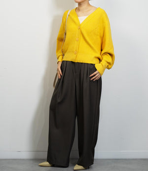 デザイン編みニットカーディガン