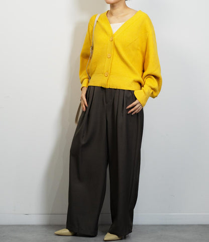 デザイン編みニットカーディガン