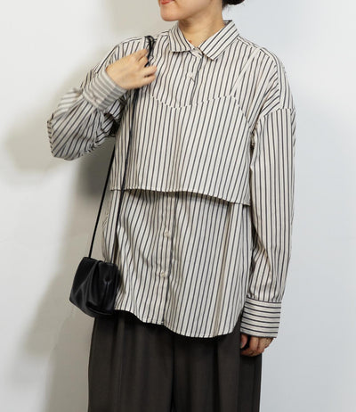 アンサンブルストライプシャツ