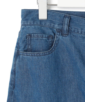 ライトダンガリー ワイドパンツ