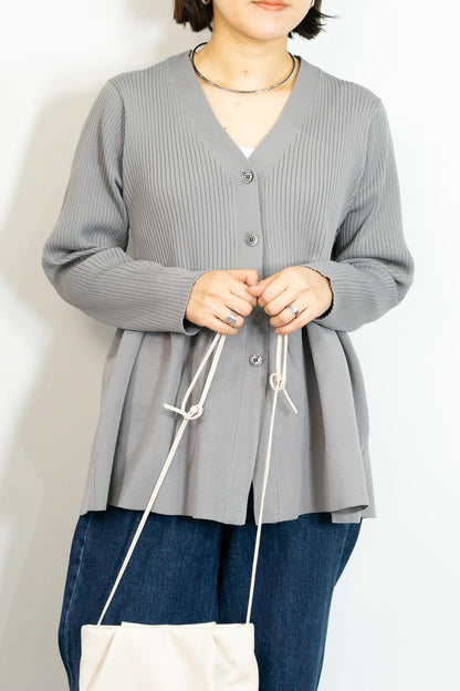 スポンディッシュペプラムカーディガン