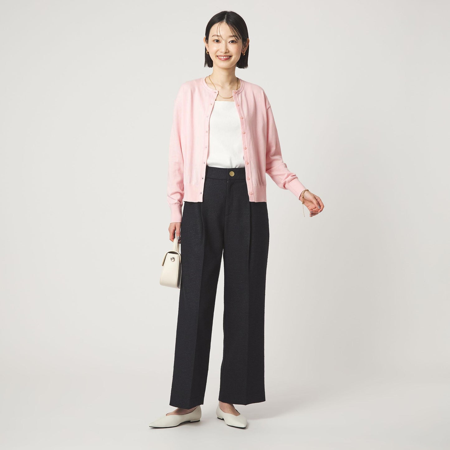 ＜1_OF MINE＞クルーネック ニット カーディガン