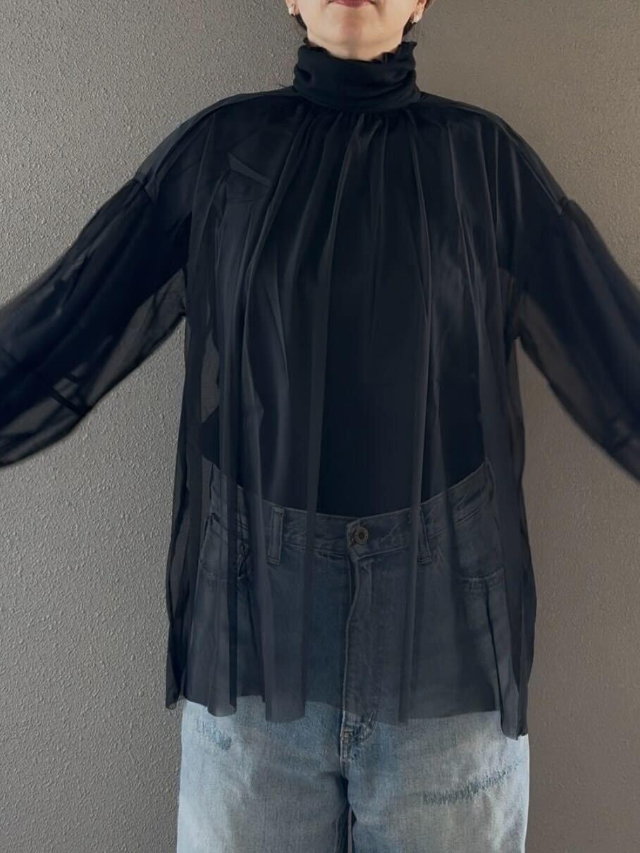 チュールブラウスキャミソールセット