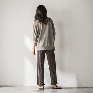 【WEB限定】オリエンタル柄クリスタルプリーツパンツ≪手洗い可能≫