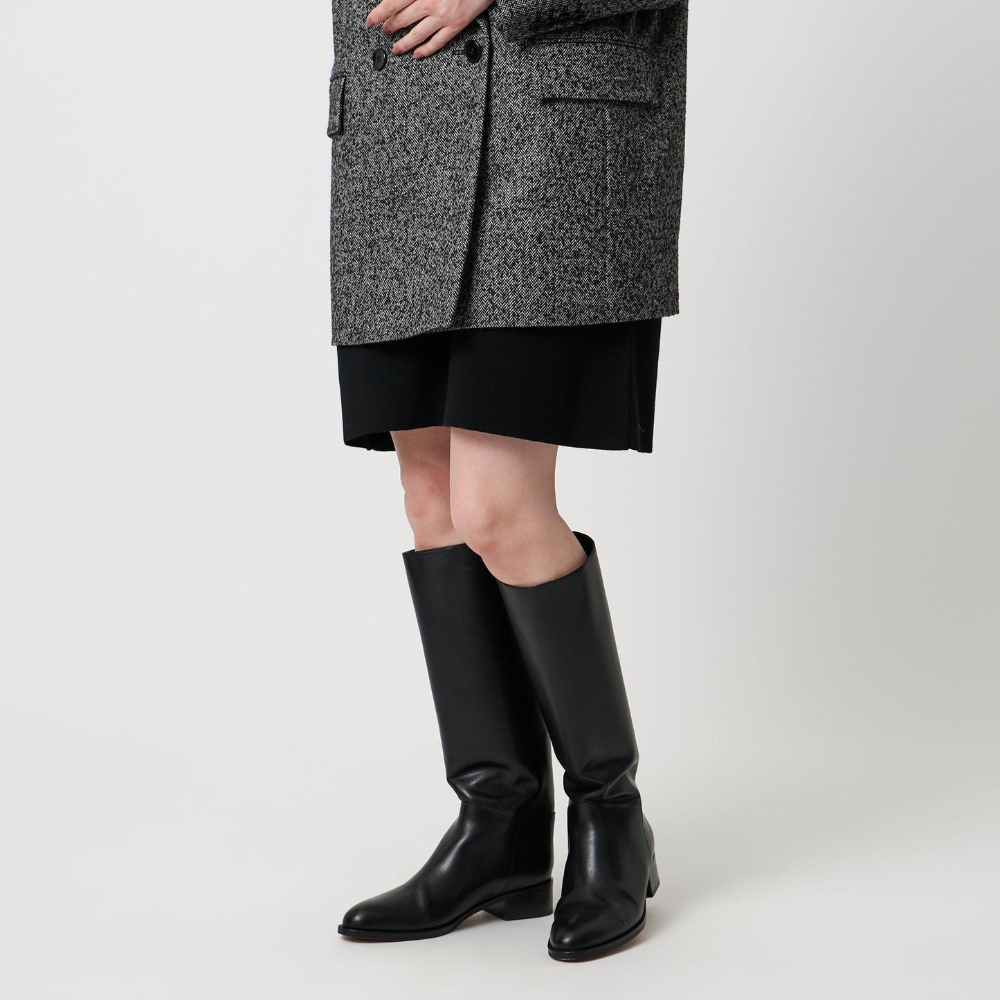 バックジップ ロングブーツ