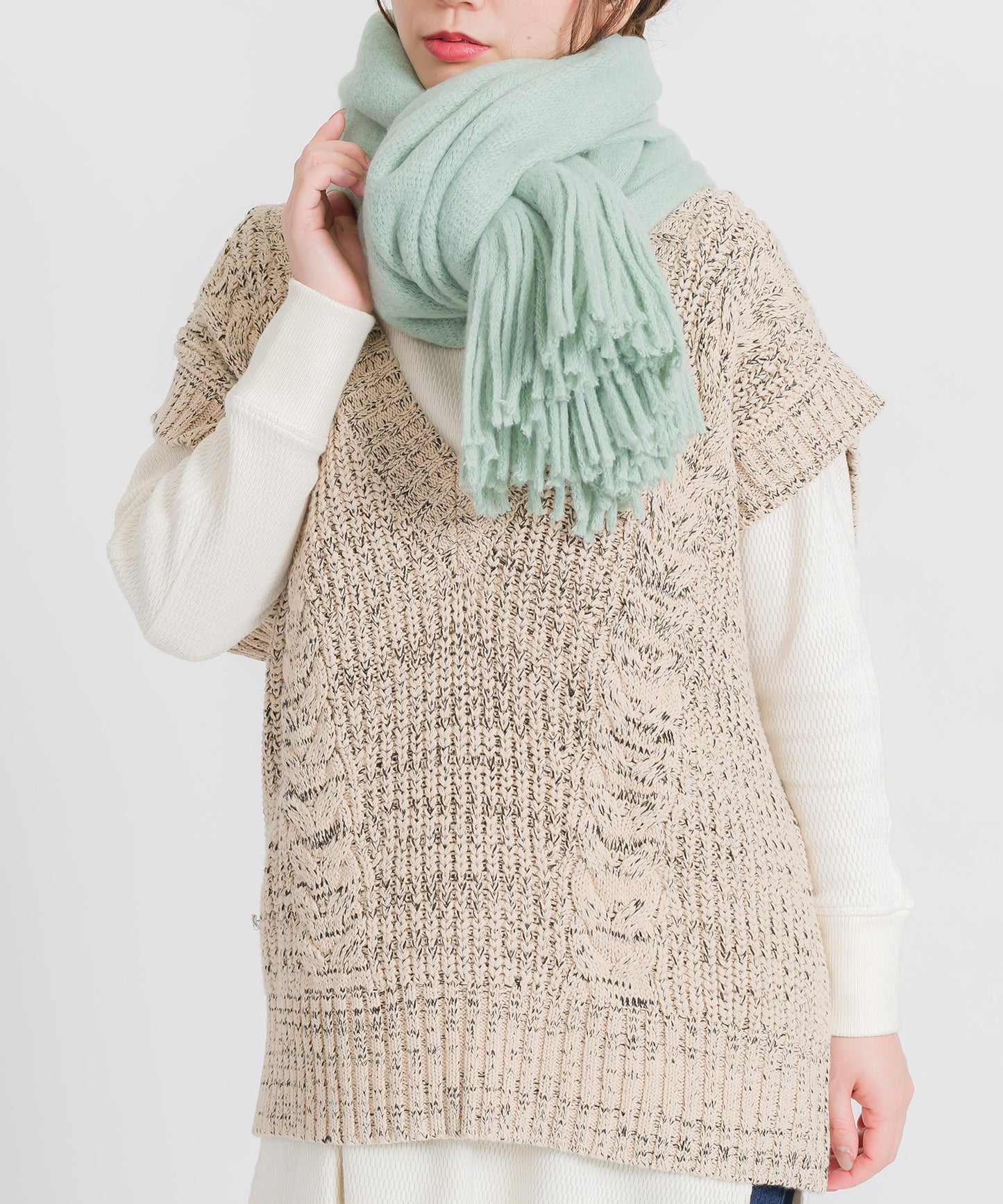 ミンクタッチもっちりストール