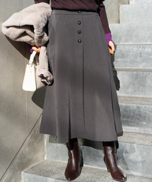 フレアボタンスカート