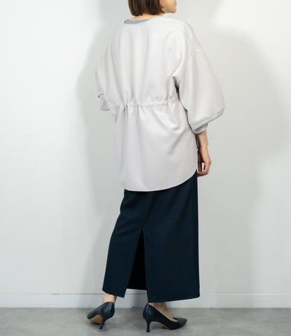 カットジョーゼットウエストマークブルゾン